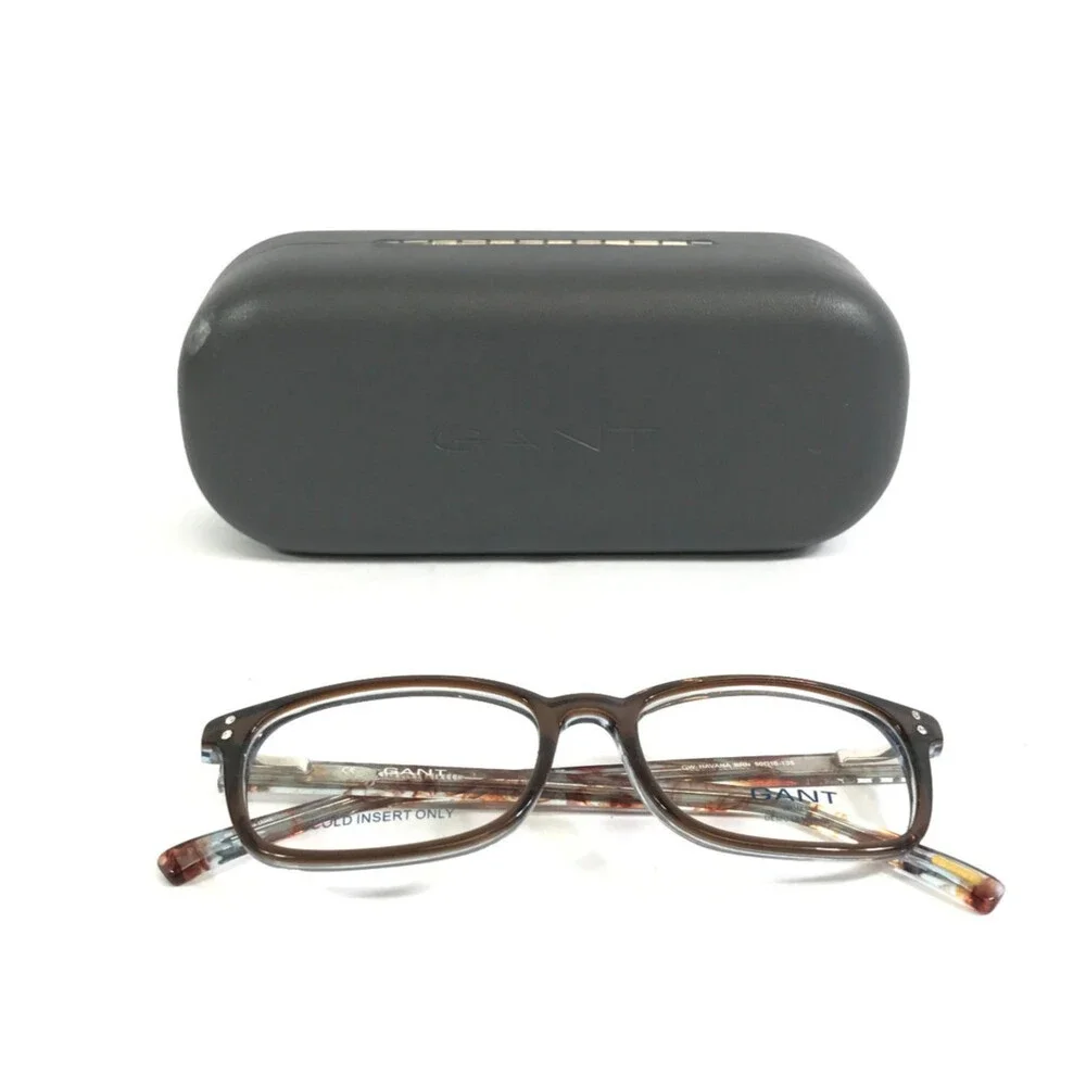 Gant Eyeglasses Frames GW HAVANA BRN Brown Blue Tortoise Rectangle 50-16-135